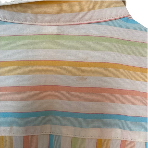 Vintage Striped Corset Top Short Sleeve Size M - Picture 4 of 6